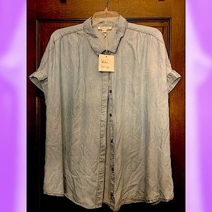 🔥NEW🔥 Chambray short-sleeve shirt